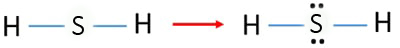 mark lone pairs on H2S molecule